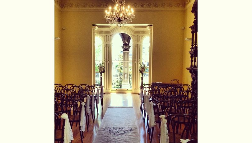 Wedding ceremony set up