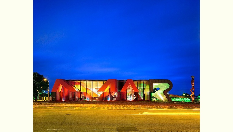 Marion cultural centre   outside view at night