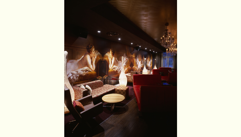 Dome mural and seating